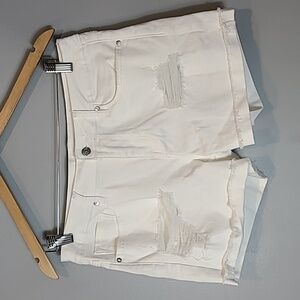 Vigoss Marley Denim Shorts‎ Womens Size 28 Comfy Jean White Vacation Summer